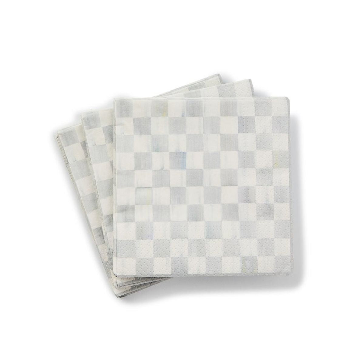 STERLING CHECK COCKTAIL PAPER NAPKINS - MACKENZIE-CHILDS - Compralo en CorinneRegalos.com
