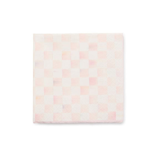 ROSY CHECK COCKTAIL PAPER NAPKINS - MACKENZIE-CHILDS - Compralo en CorinneRegalos.com