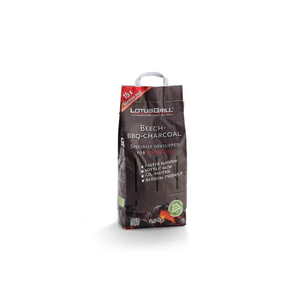 BEECH CHARCOAL 2.5 KGS - LOTUS GRILL - Compralo en CorinneRegalos.com