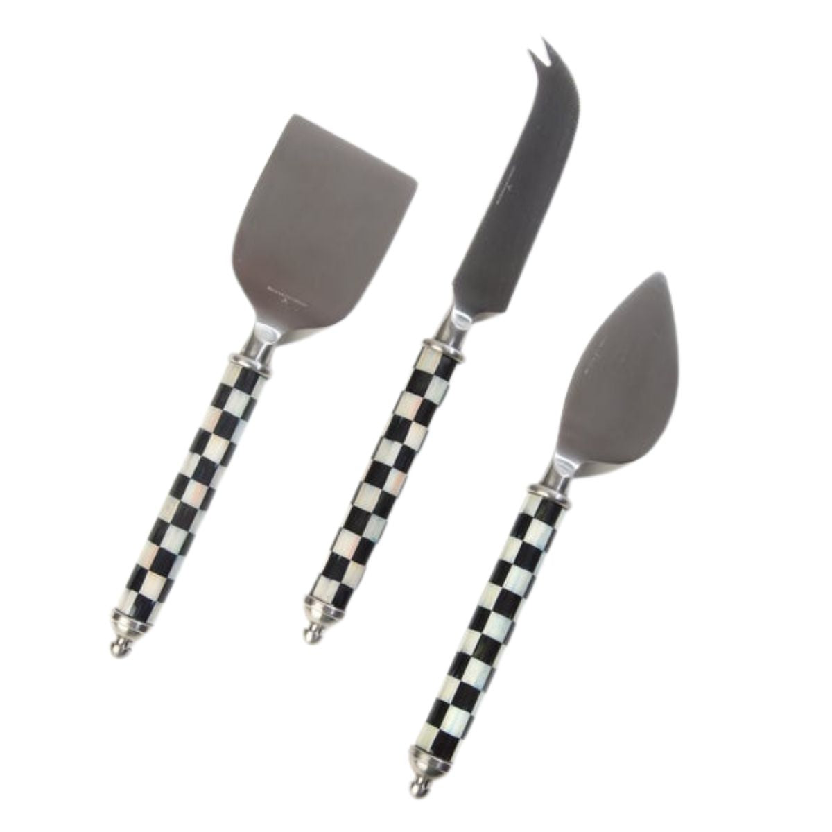 COURTLY CHECK SUPPER CLUB CHEESE KNIFE SET - MACKENZIE-CHILDS - Compralo en CorinneRegalos.com