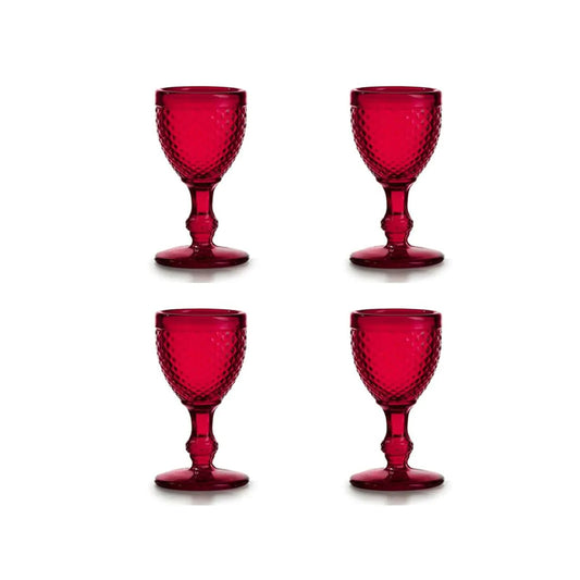 PACK CON 4 COPAS DE LICOR ROJO BICOS VERMELHO - VISTA ALEGRE - Compralo en CorinneRegalos.com