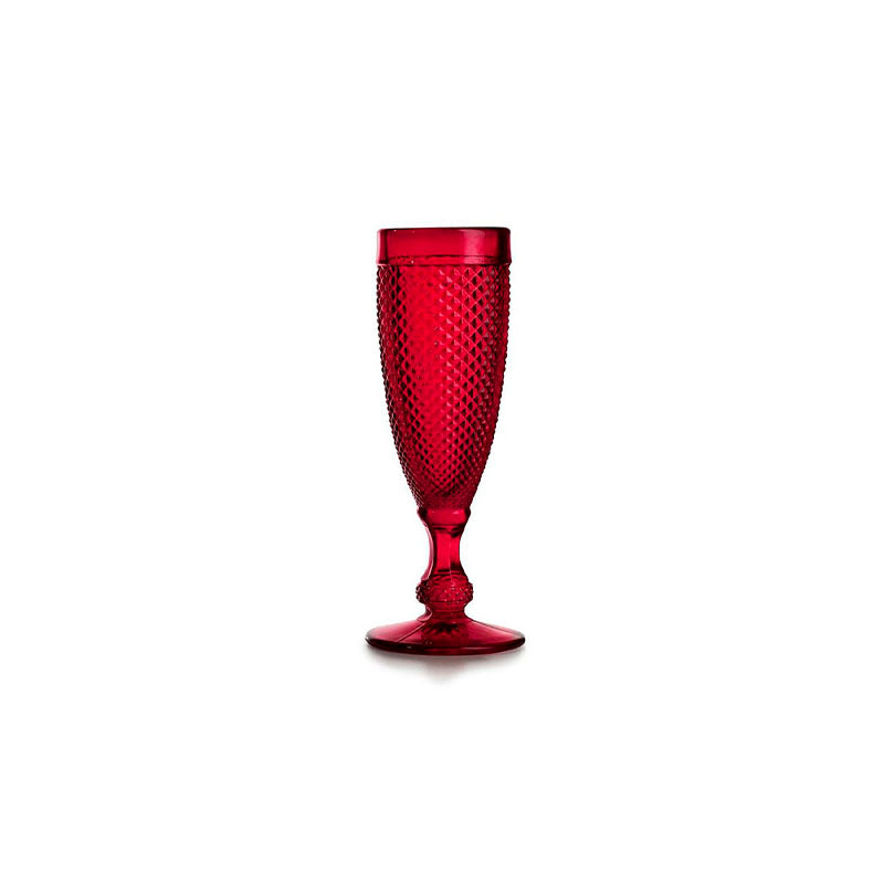 PACK CON 4 COPAS FLAUTA ROJO BICOS VERMELHO - VISTA ALEGRE - Compralo en CorinneRegalos.com