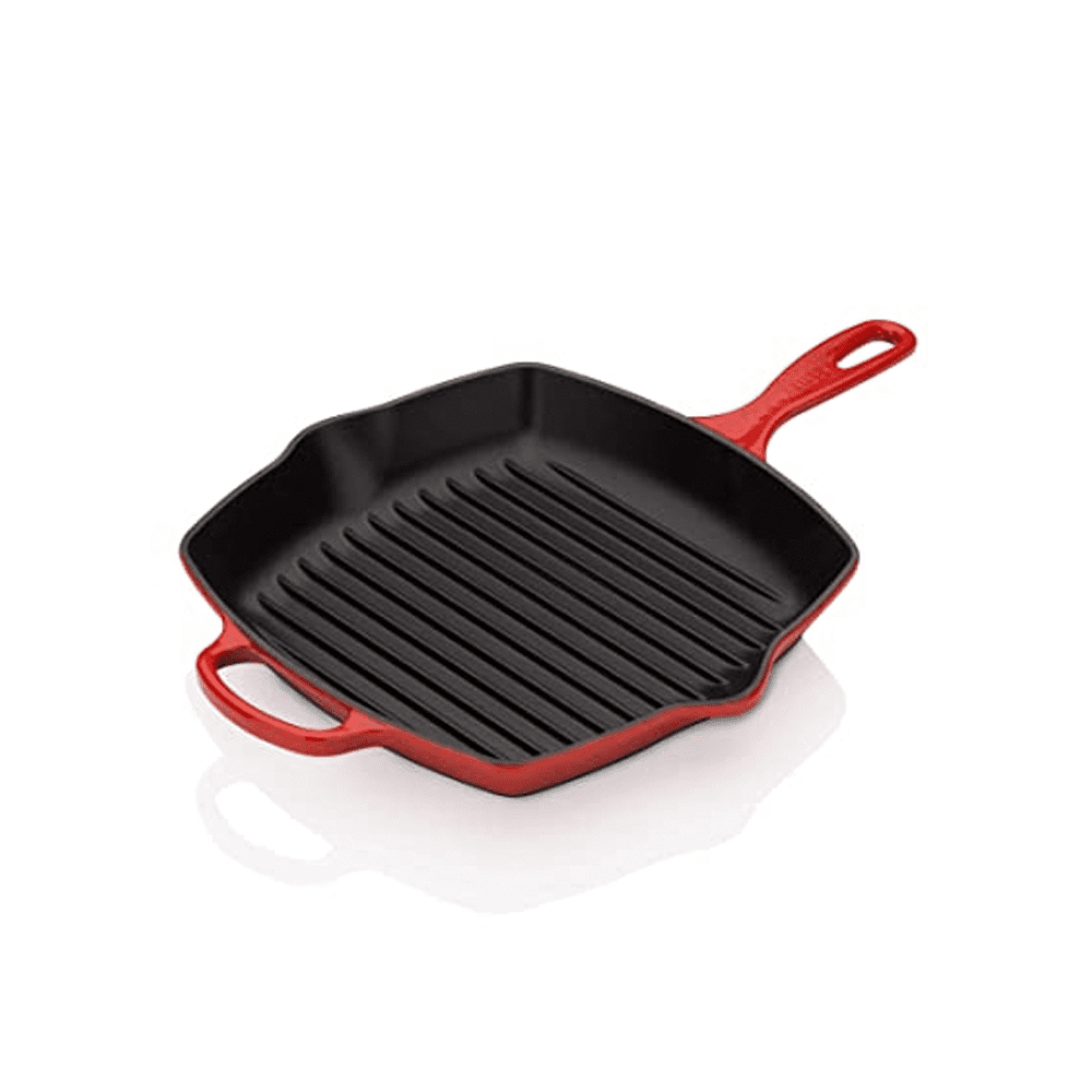 SQUARE SKILLET GRILL 26CM CERISE - LE CREUSET FRANCE - Compralo en CorinneRegalos.com