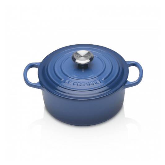 ROUND CASSEROLE/OVEN 20 CM MARSEILLE SS KNOB - LE CREUSET FRANCE - Compralo en CorinneRegalos.com