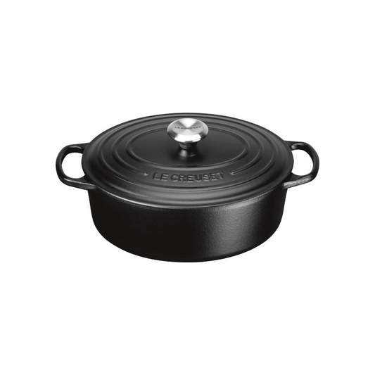 OVAL CASSEROLE/OVEN 31CM MATTE BLACK SS KNOB - LE CREUSET FRANCE - Compralo en CorinneRegalos.com