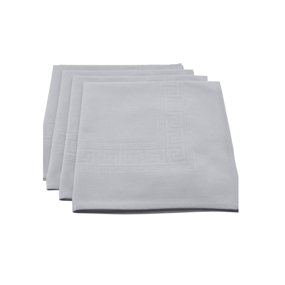 GREEK KEY DESIGN DAMASK NAPKIN 100% COTTON OYSTER 21 - SARO - Compralo en CorinneRegalos.com