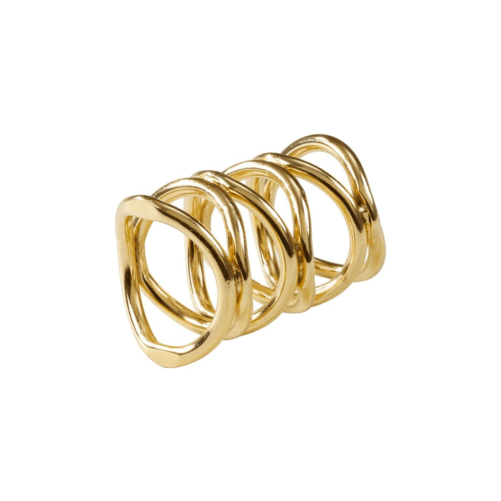 GIA NAPKIN RING ALUMINIUM GOLD - SARO - Compralo en CorinneRegalos.com