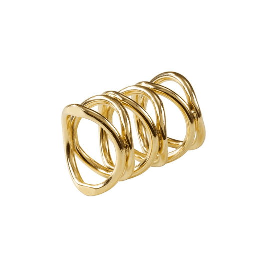 GIA NAPKIN RING ALUMINIUM GOLD - SARO - Compralo en CorinneRegalos.com