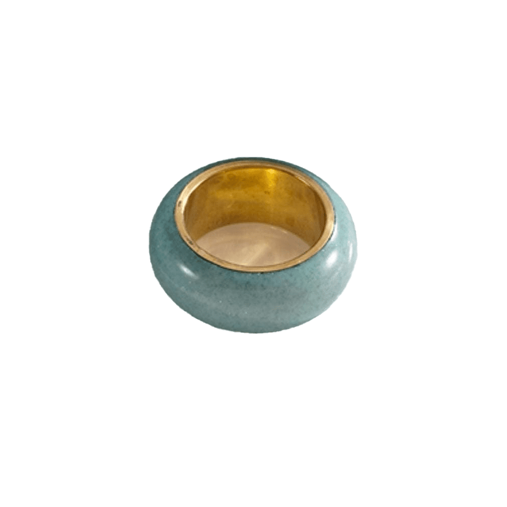 DOME DESIGN NAPKIN RING 100% METAL - SARO - Compralo en CorinneRegalos.com