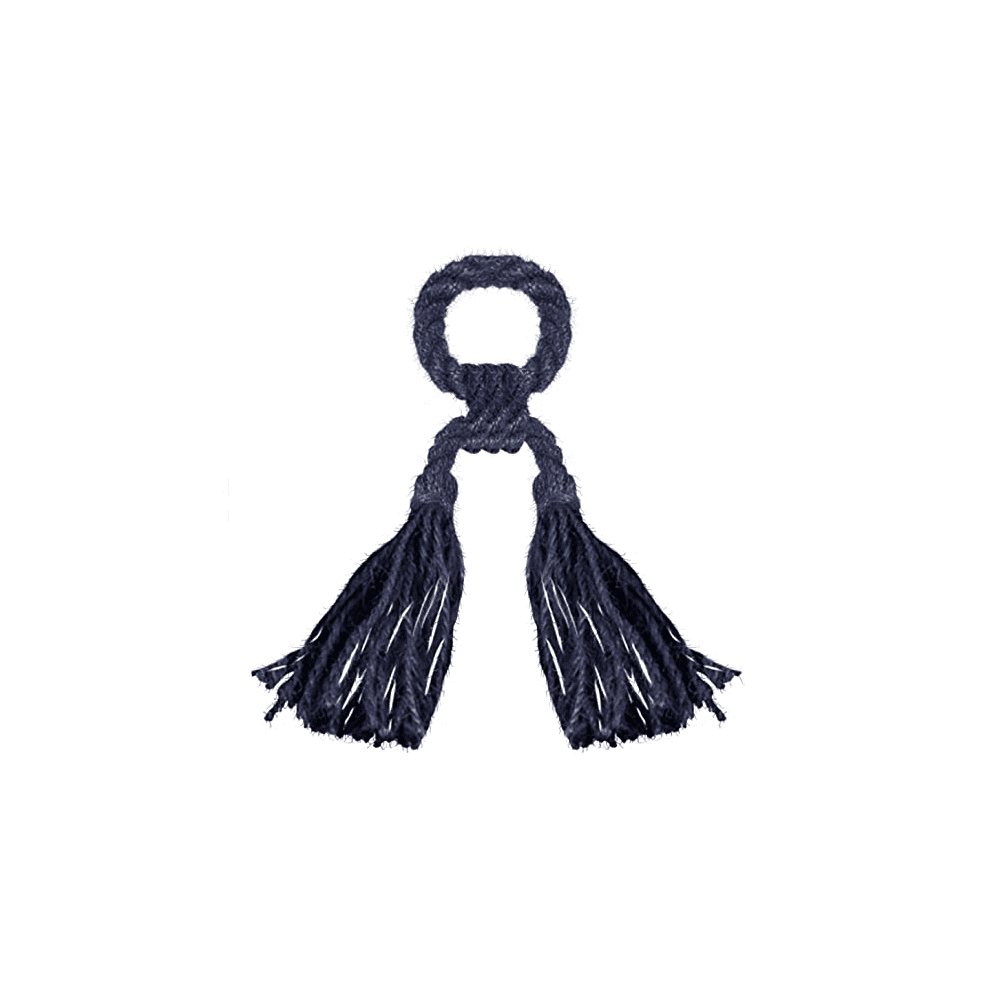 JUTE TASSEL - 7.5 NAVY BLUE - SARO - Compralo en CorinneRegalos.com