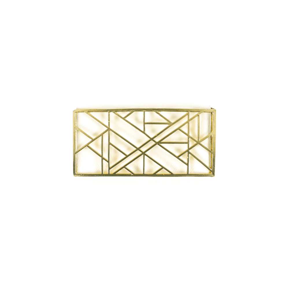 ABSTRACT STYLE NAPKIN WRAP MATTE GOLD - TIN PARADE - Compralo en CorinneRegalos.com