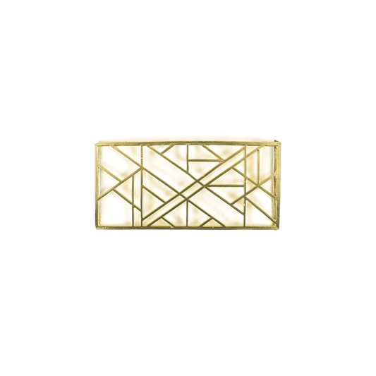 ABSTRACT STYLE NAPKIN WRAP MATTE GOLD - TIN PARADE - Compralo en CorinneRegalos.com