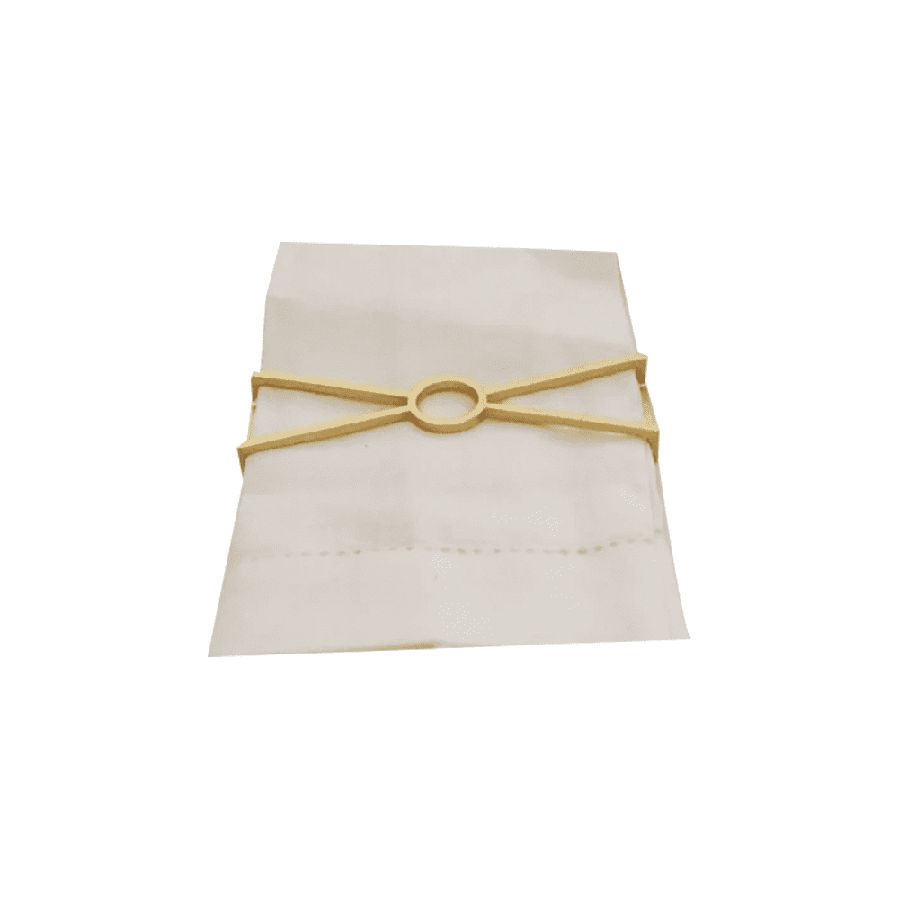 CIRCLE X WRAP MATTE GOLD - TIN PARADE - Compralo en CorinneRegalos.com