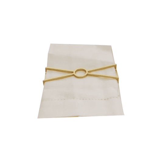 CIRCLE X WRAP MATTE GOLD - TIN PARADE - Compralo en CorinneRegalos.com