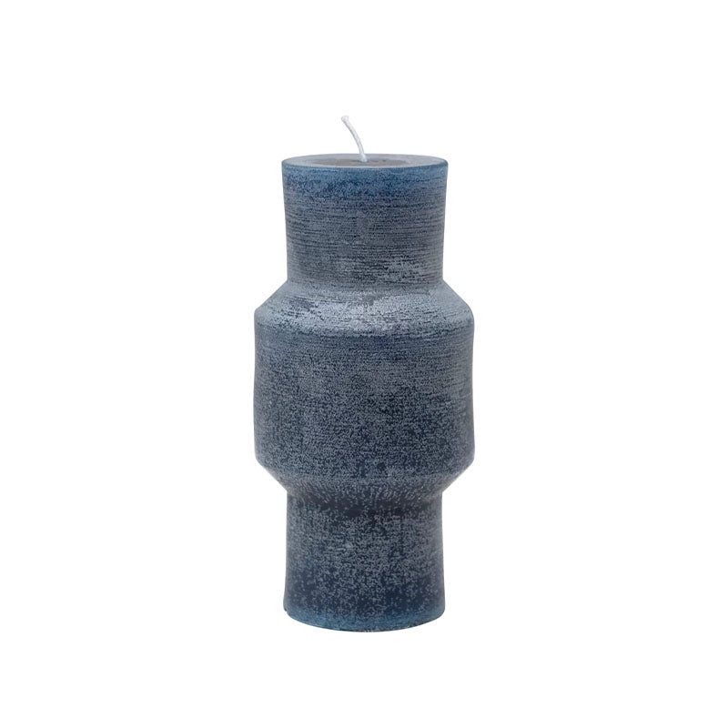 3RND X 6H UNSCENTED TOTEMPILLAR CANDLE, MARINE - CREATIVE COOP - Compralo en CorinneRegalos.com