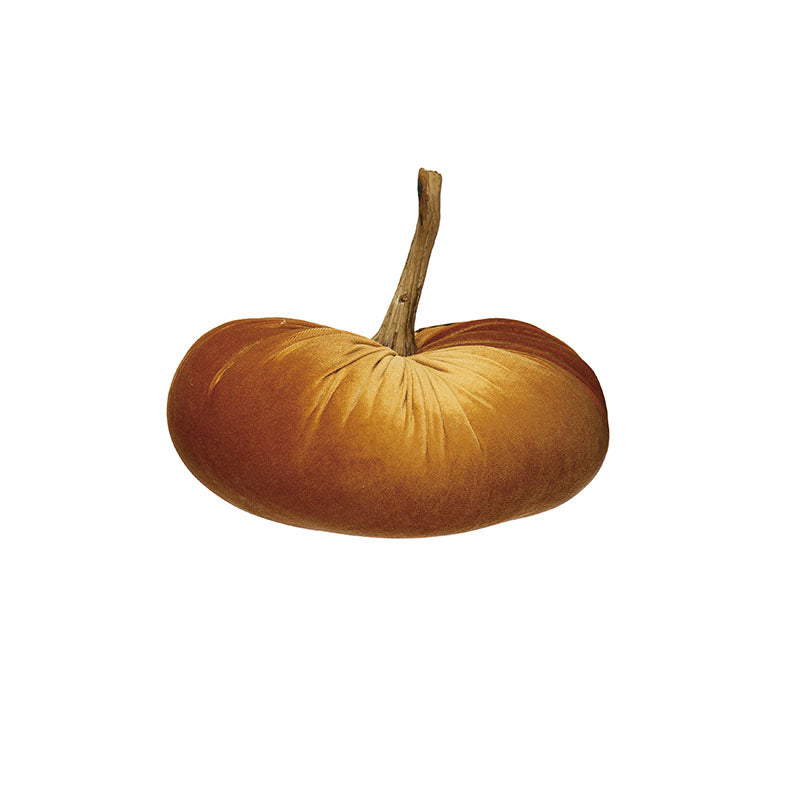 9-3/4 RND VELVET PUMPKIN W - CREATIVE COOP - Compralo en CorinneRegalos.com