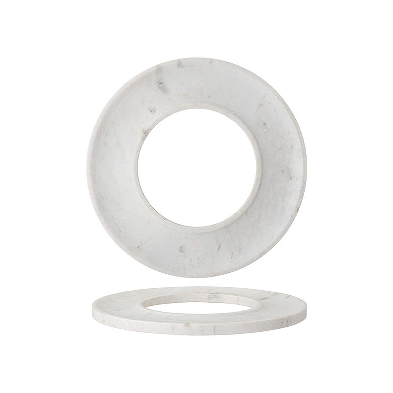 13 ROUND MARBLE TRAY, WHITE - CREATIVE COOP - Compralo en CorinneRegalos.com