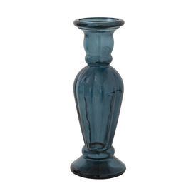 11-3/4H GLASS CANDLE HOLDER, SMOKE COLOR - CREATIVE COOP - Compralo en CorinneRegalos.com