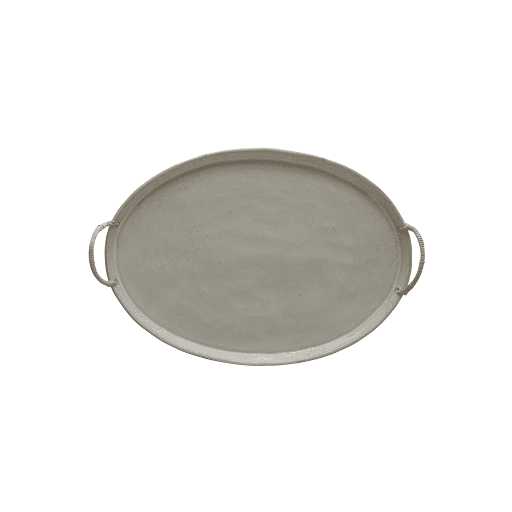 14-3/4L STONEWARE TRAY W - CREATIVE COOP - Compralo en CorinneRegalos.com