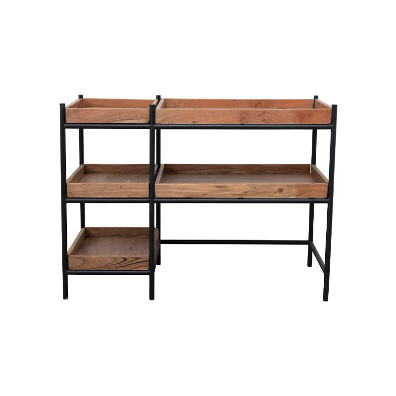 43L MANGO WOOD & METALCONSOLE TABLE W REMOVABLE TRAY - CREATIVE COOP - Compralo en CorinneRegalos.com