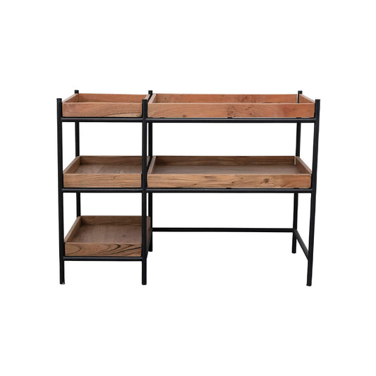 43L MANGO WOOD & METALCONSOLE TABLE W REMOVABLE TRAY - CREATIVE COOP - Compralo en CorinneRegalos.com