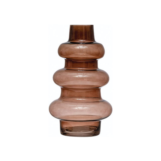 8 ROUND X 13-1/2H GLASSVASE, BROWN - CREATIVE COOP - Compralo en CorinneRegalos.com