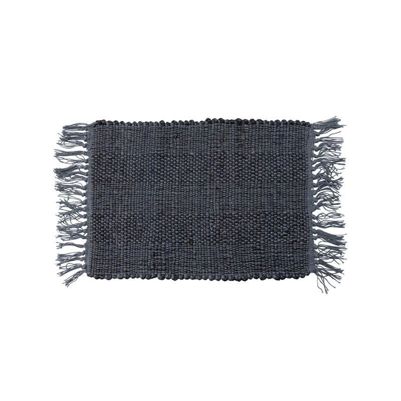 19L X 13W JUTE PLACEMAT, 2 SIDED W TASSELS, BLUE - CREATIVE COOP - Compralo en CorinneRegalos.com