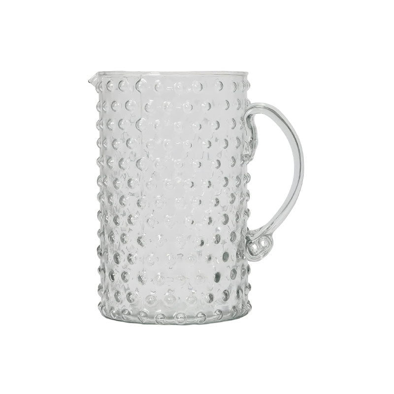 4-1/4 RND X 7-1/4H HOBNAIL GLASS PITCHER, CLEAR - CREATIVE COOP - Compralo en CorinneRegalos.com