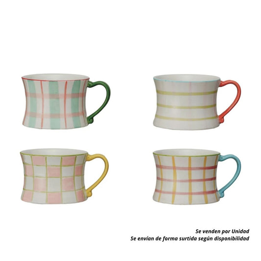 "4""RND X 3""H STONEWARE MUG" - CREATIVE COOP - Compralo en CorinneRegalos.com