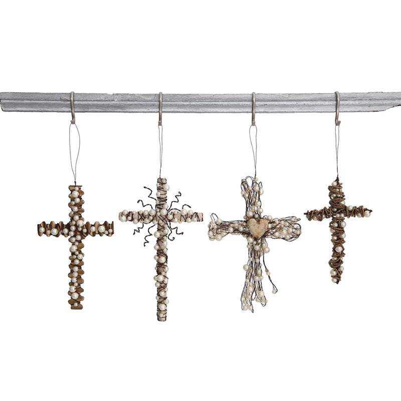 6H - 8H METAL WIRE CROSS W - CREATIVE COOP - Compralo en CorinneRegalos.com