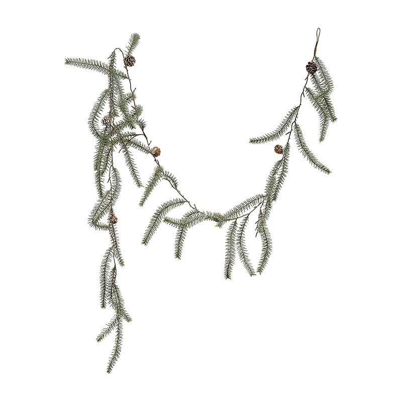 GUIRNALDA PINO SINTÉTICO CON PIÑONES, CON ACABADO DE NIEVE, MULTICOLOR - CREATIVE COOP - Compralo en CorinneRegalos.com