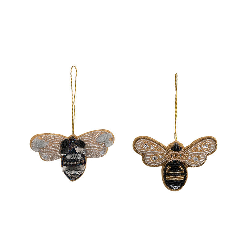 2-3/4H BEADED FABRIC BEE - CREATIVE COOP - Compralo en CorinneRegalos.com