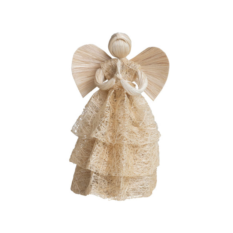 5 ROUND X 8H ABACA ANGEL - CREATIVE COOP - Compralo en CorinneRegalos.com