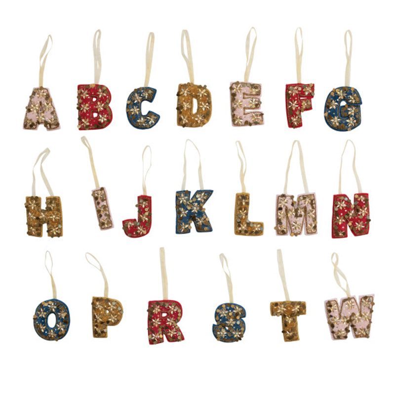 3H VELVET FABRIC ALPHABET - CREATIVE COOP - Compralo en CorinneRegalos.com
