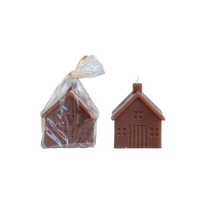 3 SQ X 3 1/2H HOUSE CANDLE - CREATIVE COOP - Compralo en CorinneRegalos.com