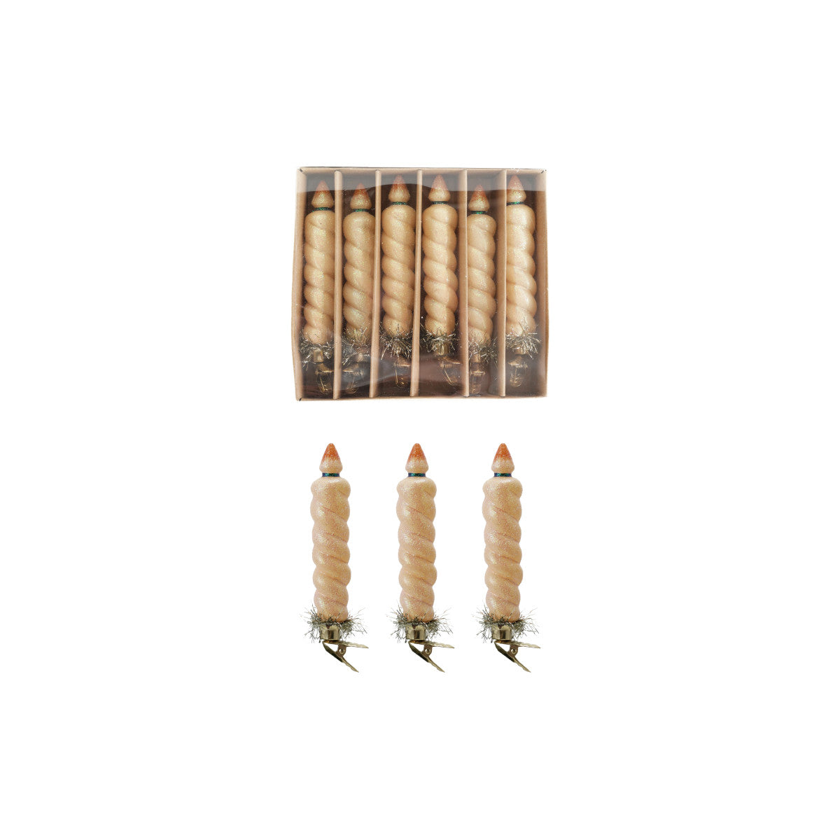 S/6 6-1/2L GLASS CANDLE - CREATIVE COOP - Compralo en CorinneRegalos.com