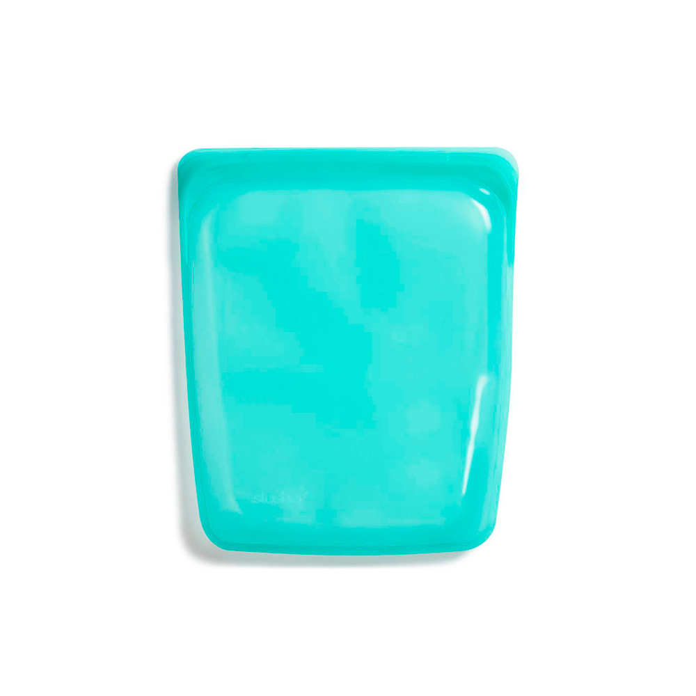 HALF GALON REUSABLE SILICONE BAG AQUA - QUIENES SOMOS, S.A. / STASHER - Compralo en CorinneRegalos.com