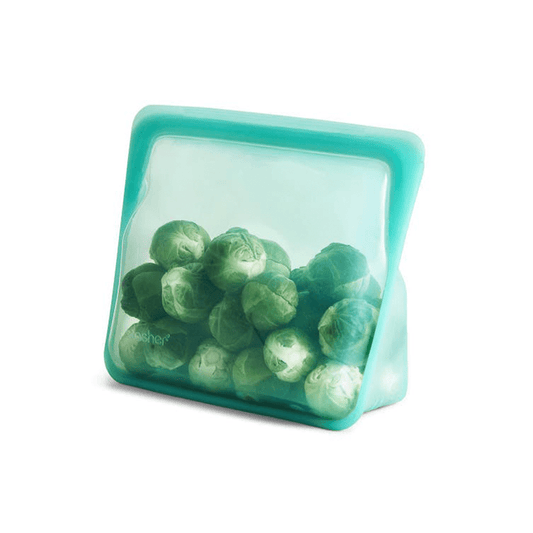 STAND UP SILICONE BAG AQUA - QUIENES SOMOS, S.A. / STASHER - Compralo en CorinneRegalos.com