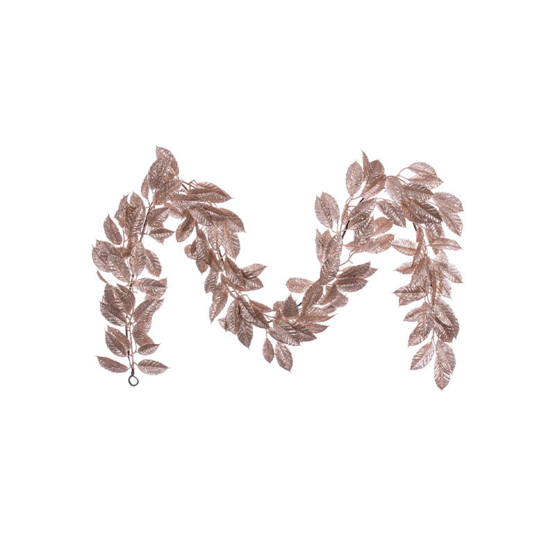 6' ROSE GOLD GARDENIA GLITTER GARLAND - VICKERMAN COMPANY - Compralo en CorinneRegalos.com