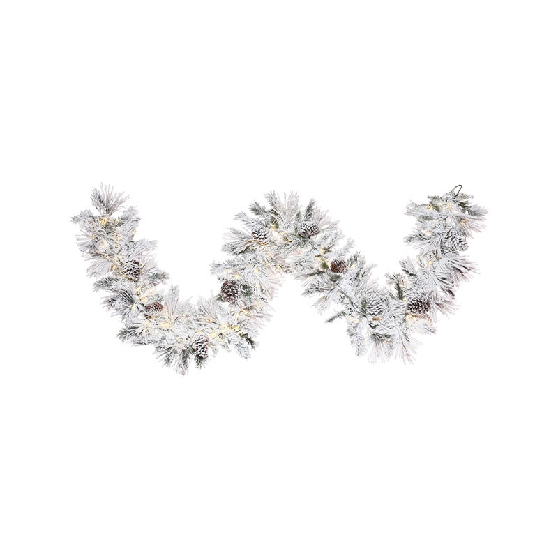 9' X 14 FLOCKED ATKA PINE GARL 3MM 200W - VICKERMAN COMPANY - Compralo en CorinneRegalos.com