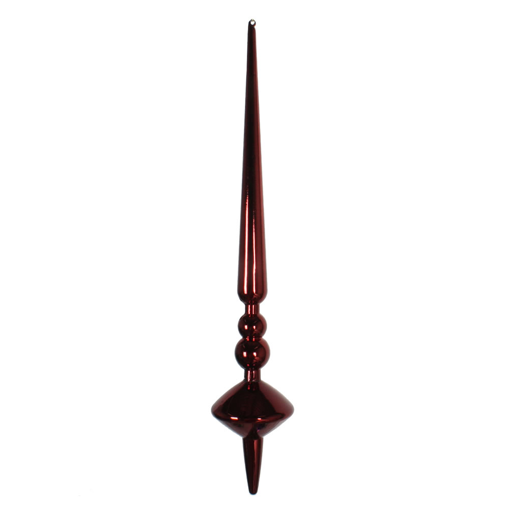 12 INCH BURGUNDY SHINY CUPOLA FINIAL - VICKERMAN COMPANY - Compralo en CorinneRegalos.com