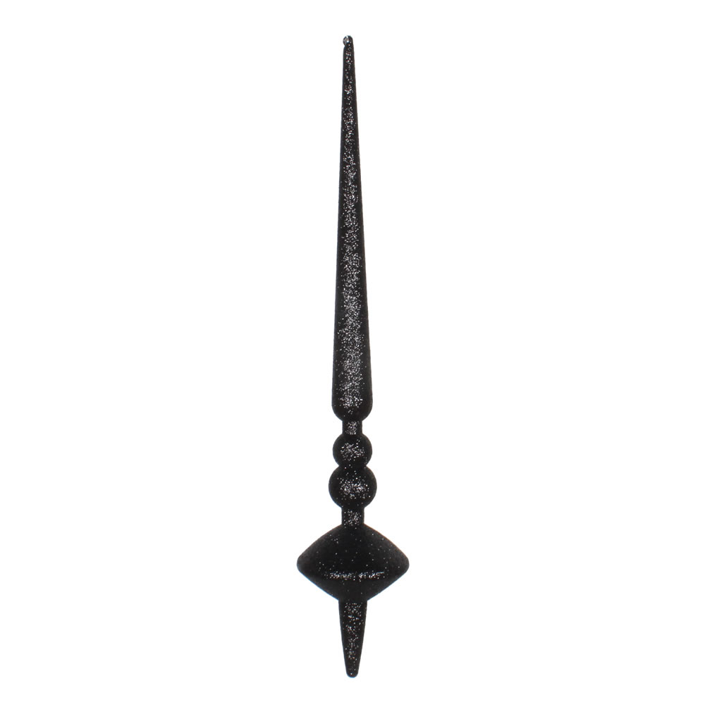 18 INCH BLACK GLITTER CUPOLA FINIAL - VICKERMAN COMPANY - Compralo en CorinneRegalos.com