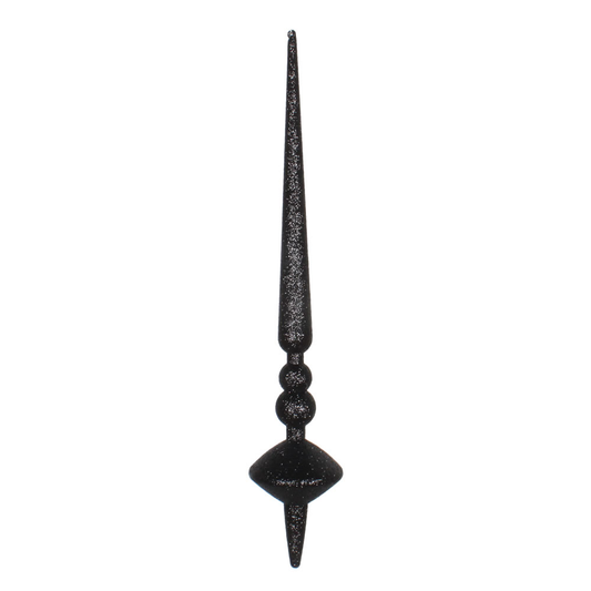 18 INCH BLACK GLITTER CUPOLA FINIAL - VICKERMAN COMPANY - Compralo en CorinneRegalos.com