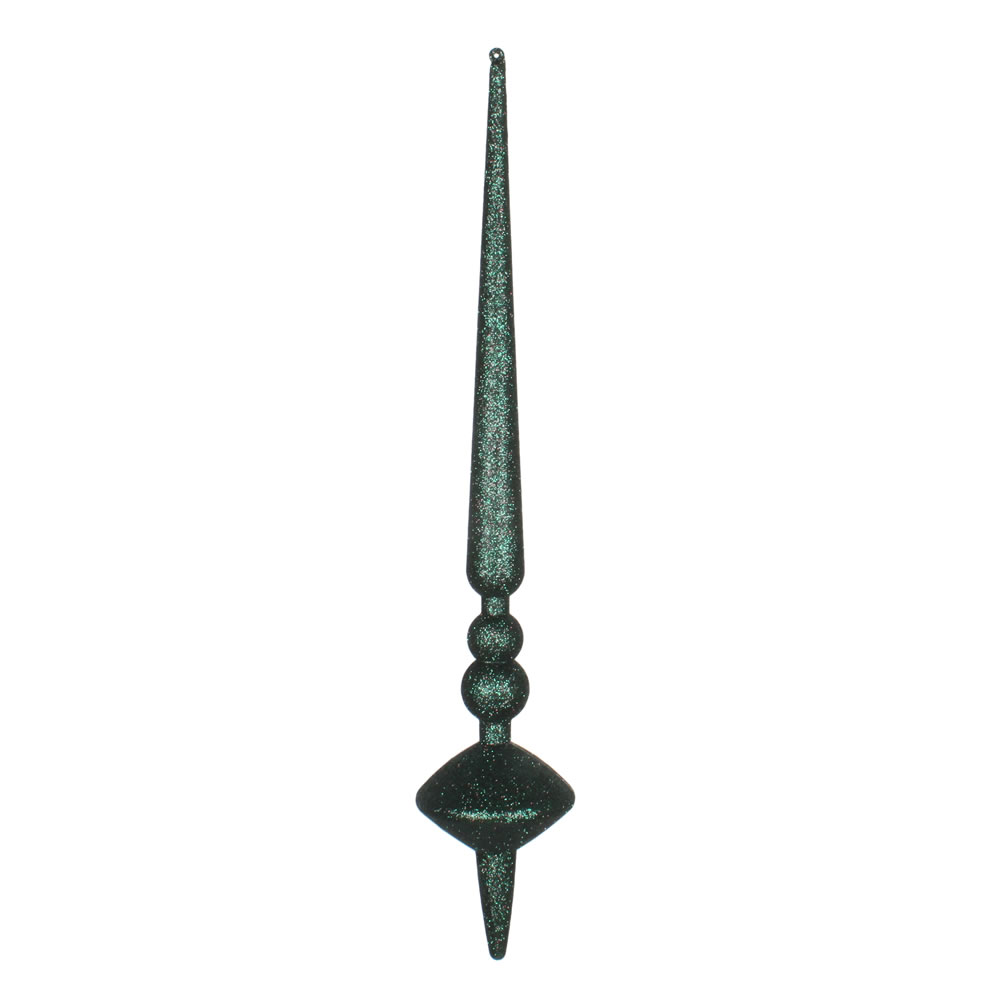 18 INCH MIDNT GREEN GLIT CUPOLA FINIAL - VICKERMAN COMPANY - Compralo en CorinneRegalos.com