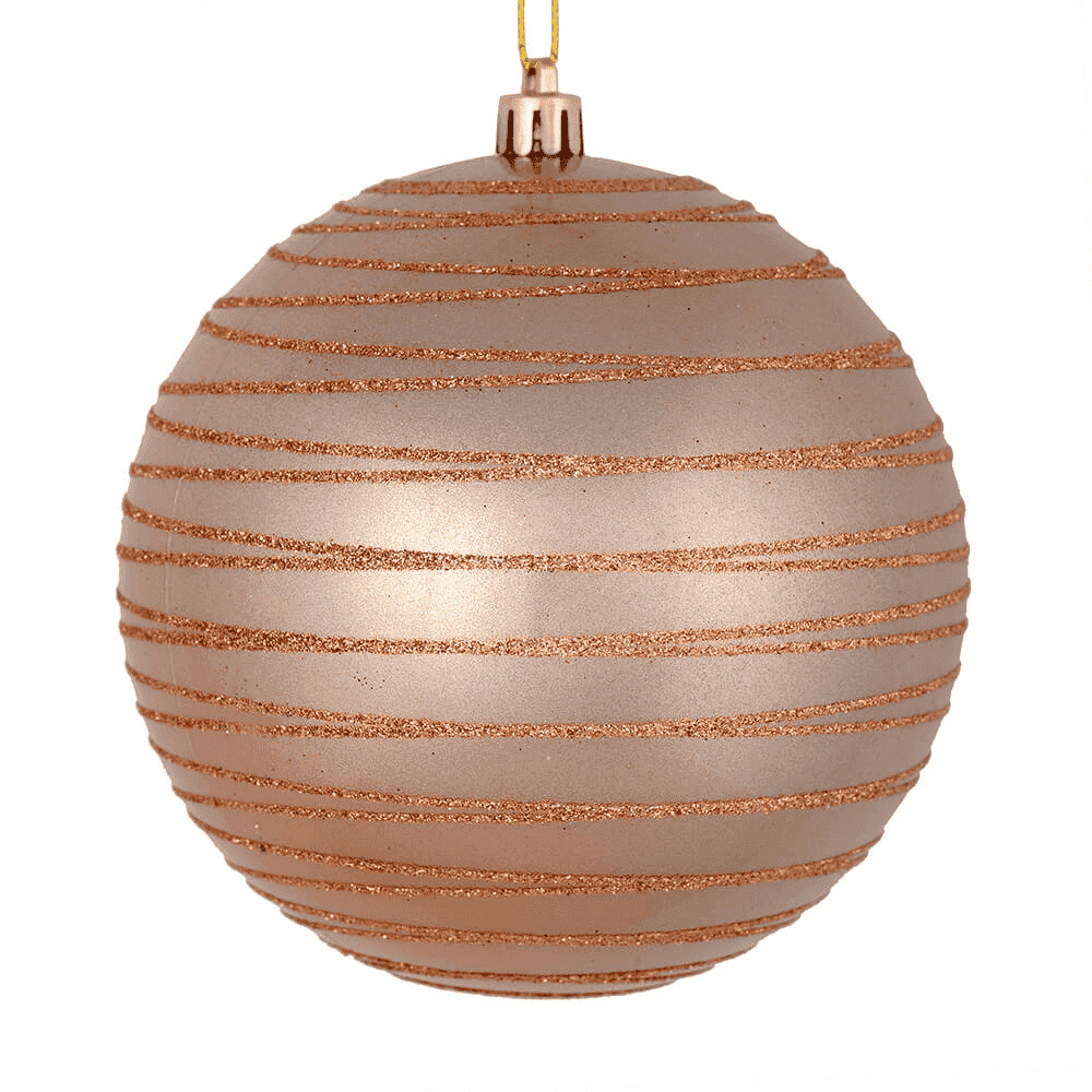 3 INCH ROSE GOLD CANDY GLITTER BALL - VICKERMAN COMPANY - Compralo en CorinneRegalos.com