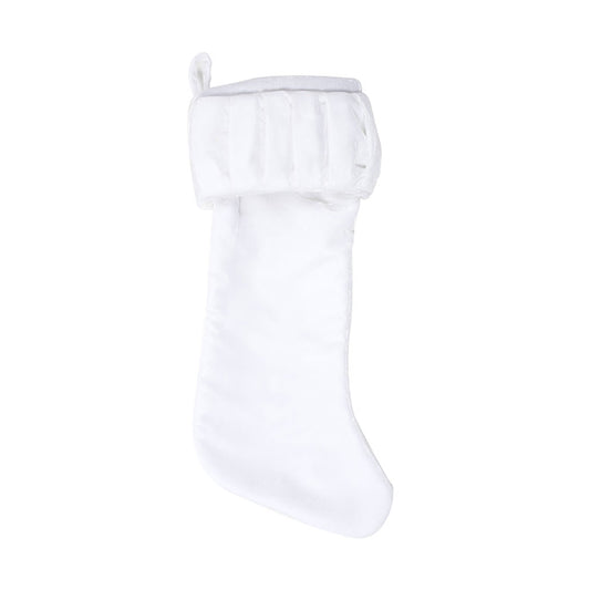 8X19 PLUSH WHITE VELVET STOCKING - VICKERMAN COMPANY - Compralo en CorinneRegalos.com