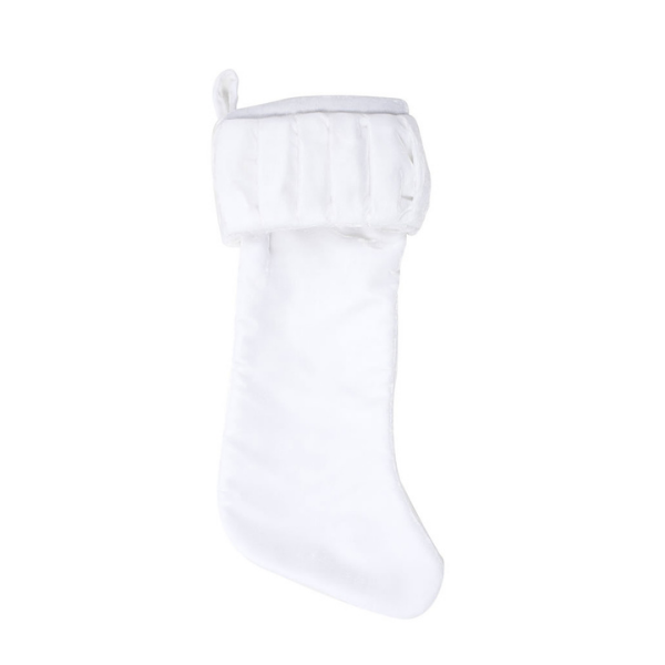8X19 PLUSH WHITE VELVET STOCKING - VICKERMAN COMPANY - Compralo en CorinneRegalos.com