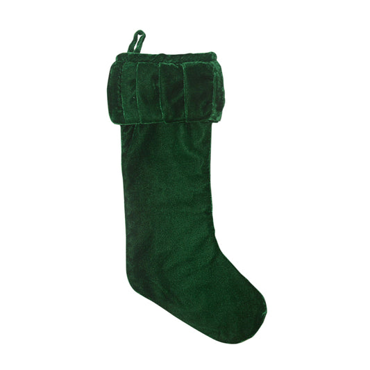 8X19 PLUSH EMERALD GRN VELVET STOCKING - VICKERMAN COMPANY - Compralo en CorinneRegalos.com