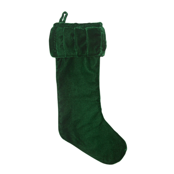 8X19 PLUSH EMERALD GRN VELVET STOCKING - VICKERMAN COMPANY - Compralo en CorinneRegalos.com