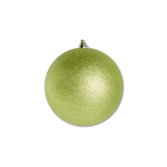 7.5 INCH GREEN GLITTERED SHATTERPROOF ROUND ORNAMENT - K&K INTERIORS - Compralo en CorinneRegalos.com